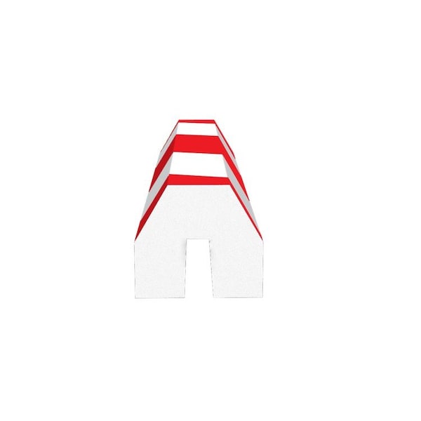 Ergomat Conic I-Beam Protector Red/White Hazard CIBP120-R/W - main